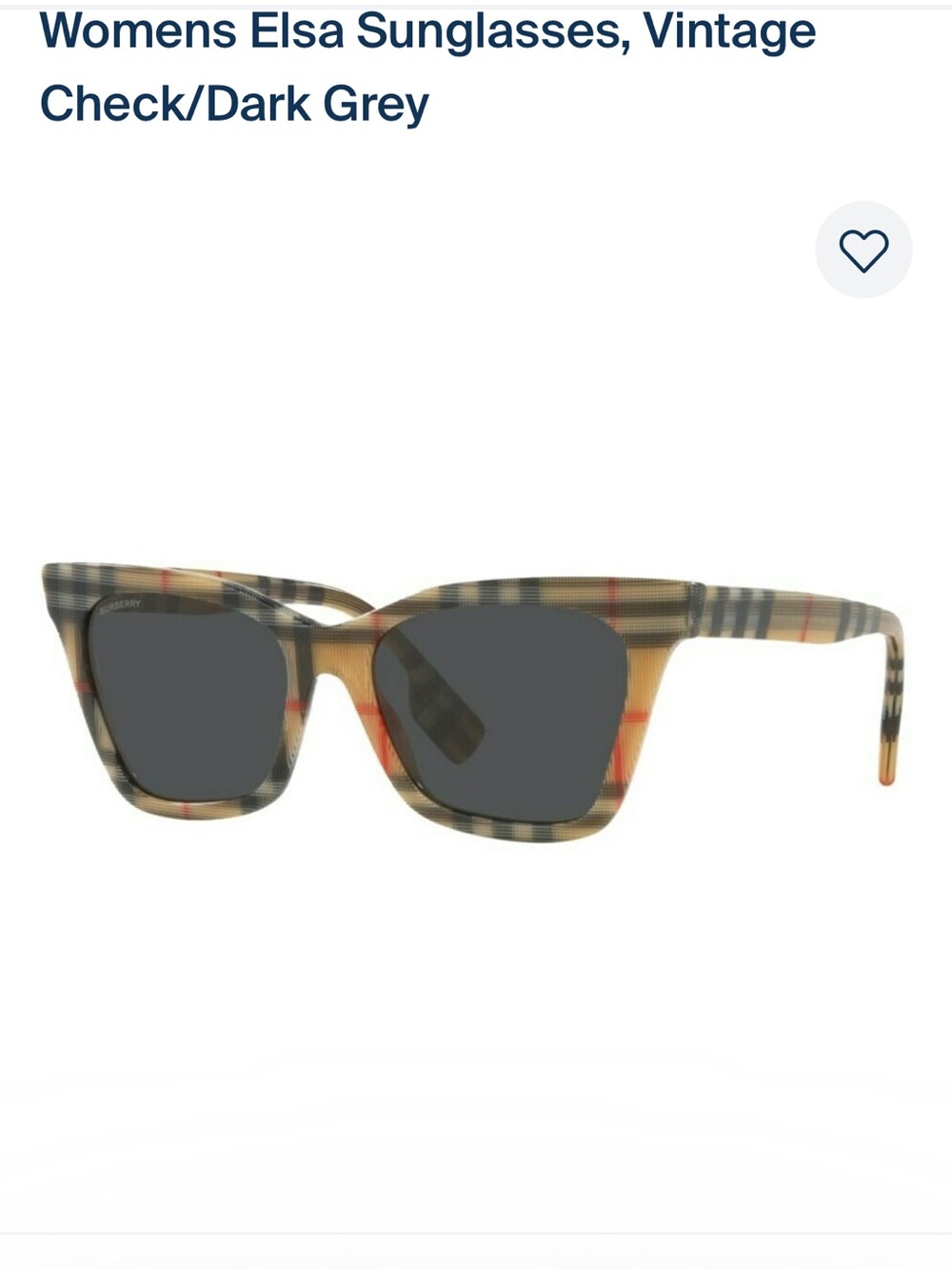 Burberry Plaid Acetate Sunglasses - Beige, Black & Red Accents